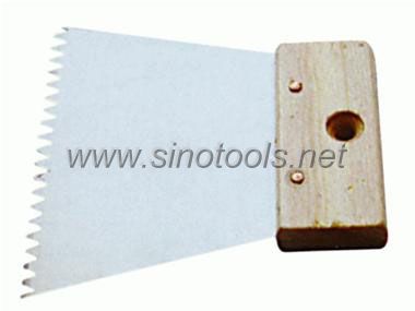Irregular-Shaped Scraper with Teeth, Straight Handle with Hole