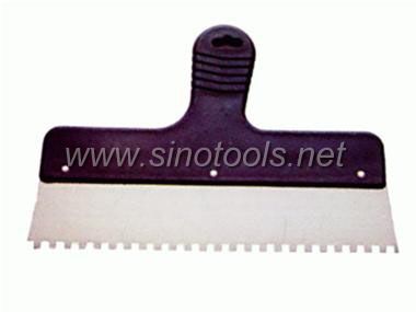 Scraper with Teeth and Plastic Handle