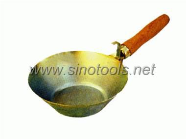 Cement Bowl with Wooden Handle