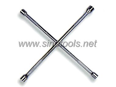 Cross Rim Wrench Fully Polished Knurling Handle